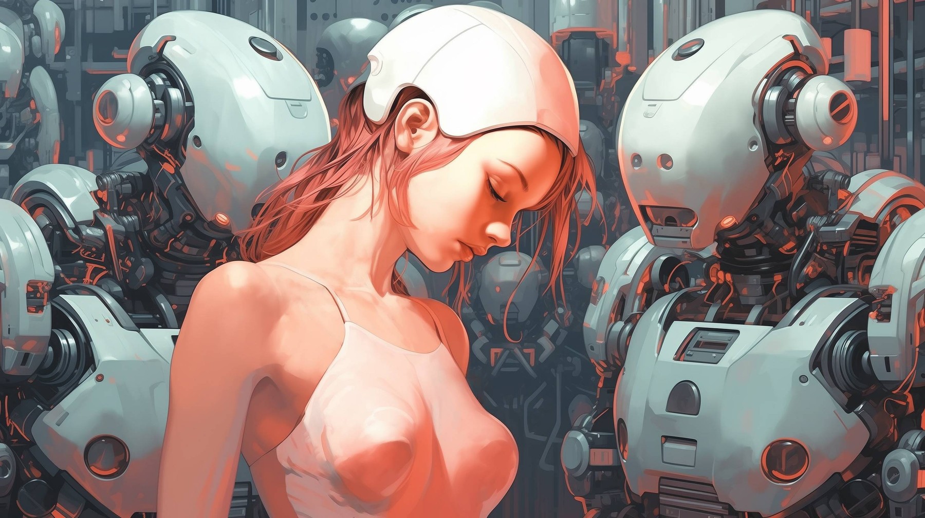 Robot Factory scene NFT artwork